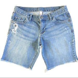 MISSIMO distressed cut off jean shorts